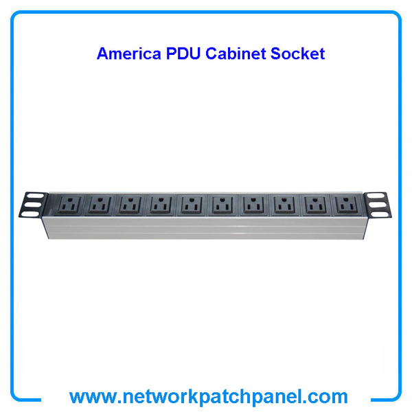 19 inch Standard Rack 9 Outlets 9 Gangs 9 Ways USA American PDU Cabinet Sockets 19 inch Standard Rack 9 Outlets 9 Gangs 9 Ways USA American PDU Cabinet Sockets