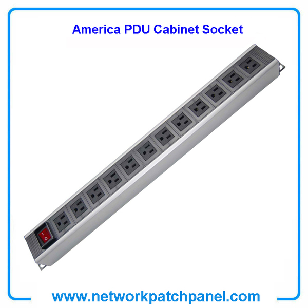 19 inch Standard Rack 12 Outlets 12 Gangs 12 Ways USA American PDU Cabinet Sockets 19 inch Standard Rack 12 Outlets 12 Gangs 12 Ways USA American PDU Cabinet Sockets